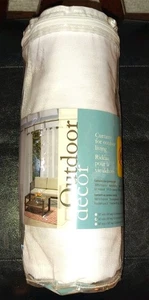 No Se'em Innen/Außen Ösen Vorhang Panel weiß 50" x 96" $42 @ BB & darüber hinaus - Bild 1 von 4