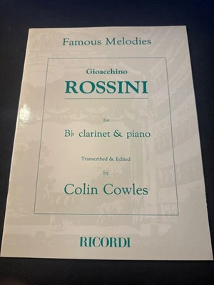 Famous Melodies Gioacchino Rossini for Clarinet & Piano by Colin Cowles Music - Image 1 of 3