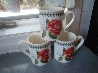 SET OF THREE PORTMEIRION BOTANIC ROSE FRAGRANT CLOUD BRITAIN 3.75" X 3" - Изображение 1 из 4