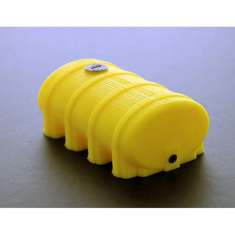 3D to Scale 1/64 3D Printed Yellow Plastic Elliptical Leg Tank 64-322-Y - Image 1 of 1