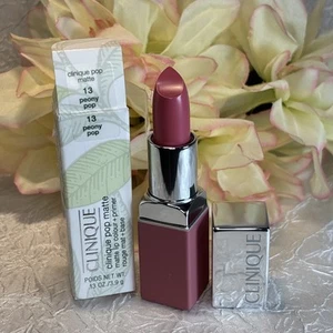 Clinique Pop Matte Lip Colour + Primer - 13 PEONY POP - Full Size NIB Free Ship - Picture 1 of 1
