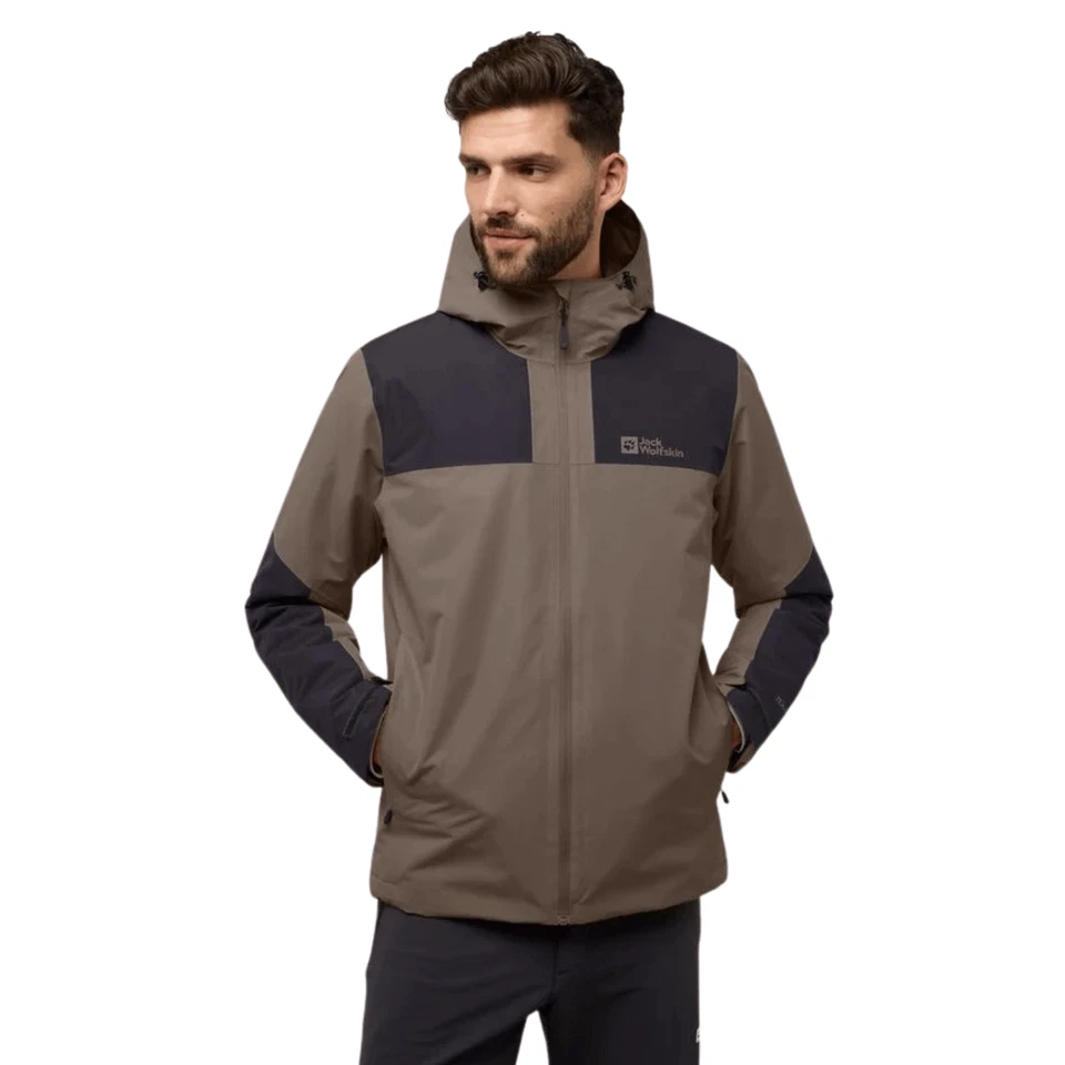 Abrigo chaqueta de invierno cálido aislante con capucha impermeable jaspe Jack Wofskin para hombre Foto 1 de 1