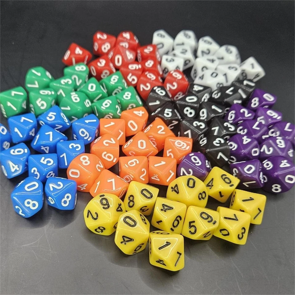 Poly Dice D8's. Various Single Colours And Packs of 20mm EIGHT sided Dice - Image 1 of 1