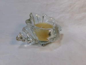 Candelabro vintage Avon cristal transparente caracola concha de mar con vela - Imagen 1 de 5