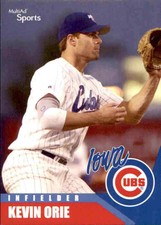 2002 Iowa Cubs Multi-Ad 20 Kevin Orie West Chester Pennsylvania PA Baseball Card