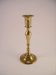Antique Brass Candle Holder Danish Handmade 20 Cm - Picture 1 of 1