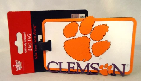 CLEMSON UNIVERSITY TIGERS OFFICIALLY LICENSED BAG TAG - NEW Cover