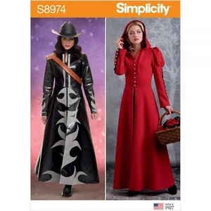 SIMPLICITY 8974 MISSES COSTUME COATS COSPLAY Sewing Pattern Sizes 6-14 & 14-22 - Picture 1 of 7