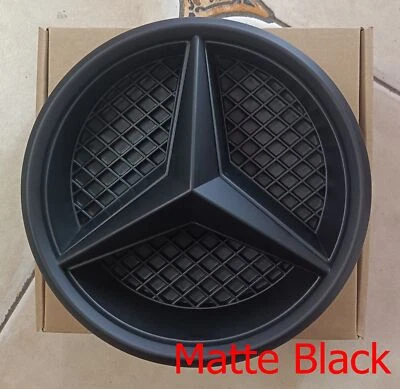 Parrilla delantera negra mate para Mercedes-Benz A/B/C/E/CLA/GLA emblema estrella tipo giro Foto 1 de 2
