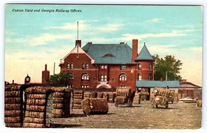 Cotton Yard und Georgia Eisenbahn Eisenbahn Büros Postkarte C223 - Bild 1 von 2