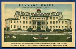 Pennant Hotel on Route 66 in Rolla Missouri linen postcard - Picture 1 of 2