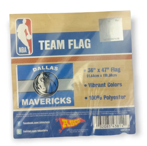 ASCO - Dallas Mavericks - NBA Team Flag - 36" x 47" (New) Cover