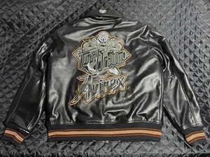 Avirex Black Cowhide Leather Jacket – Aviator’s King 74 Edition - Picture 1 of 6