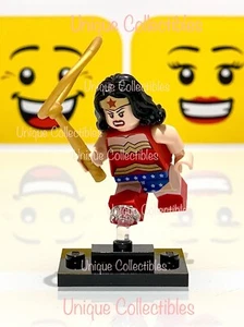 LEGO Minifigure Wonder Woman sh004 DC Super Heroes w/ Pearl Gold Lasso Like NEW - Picture 1 of 3