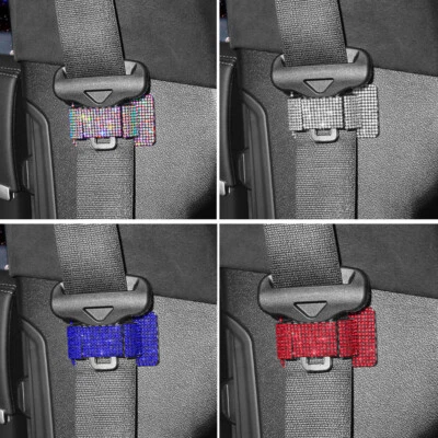 1x Rhinestone Car Seat Belt Limiter Buckle Stopper Holder Safety Belt Fixed Clip - Image 1 of 4