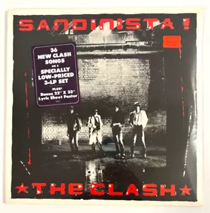 THE CLASH ~ SANDINISTA ~ ORIGINAL 3 RECORD SET WITH POSTER ~ 1980 ~ SEALED! - Picture 1 of 7