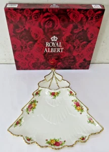 Royal Albert Old Country Roses christmas Tree Chip/Dip Tray NIB 28837-392 - Picture 1 of 5
