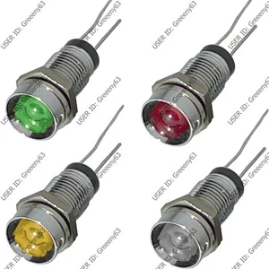 LED Lights 5mm Chromed Metal Wide Concave Bevel Holder Red Yellow Green Clear #3 - Picture 1 of 6