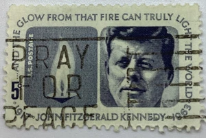 JFK 5 Cent Stamp **RARE STAMP RARE PRAY FOR PEACE CANCEL!!!! - Picture 1 of 5