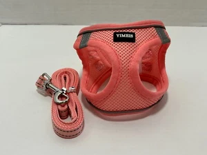 YIMEIS Dog Harness Leash Set No Pull Soft Mesh Pet Harness Reflective XS Pink - Picture 1 of 9