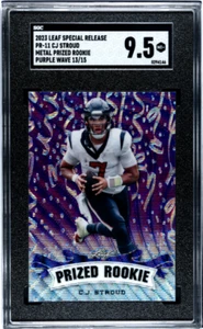 Leaf Special Release 2023 #PR-11 Cj Stroud Metal Rookie/15 Purple Wave SGC 9,5 - Imagen 1 de 2