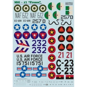 Print Scale 48-017 Decal for airplane 1:48 MIG-17 Fresco Part2 Waterslide decals - Picture 1 of 24
