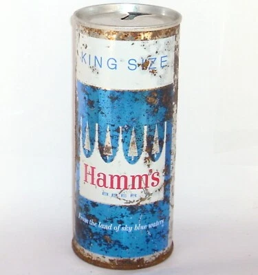 HAMM'S ZIP TAB EMPTY PINT TIN CAN ST PAUL,MINNESOTA FROM LAND of SKY BLUE WATERS - Image 1 of 4