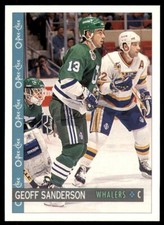 1992-93 O-Pee-Chee Geoff Sanderson . Hartford Whalers #122