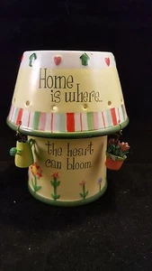 ceramic candle holder  'Home is Where the Heart can Bloom' - Picture 1 of 4