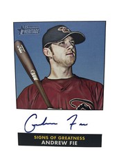 2007 Bowman Heritage Signs of Greatness Andrew Fie #SG-AF Auto