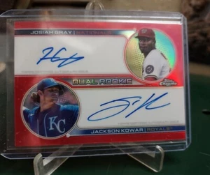2022 Topps Chrome Baseball J.Grey/J. Kowar SSP Red Dual Rookie OnCard Auto #3/5 - Picture 1 of 4
