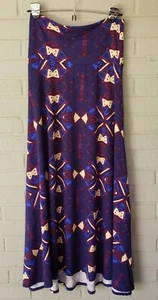 Lularoe langer Rock XS Pull Stretch Strick geometrisch bedruckt A-Linie ausgestellt - Bild 1 von 4