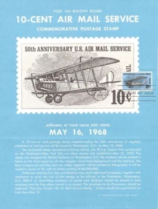 #C74 10c Air Mail Service Stamp Poster - Unofficial Souvenir Page FD MC - Picture 1 of 1