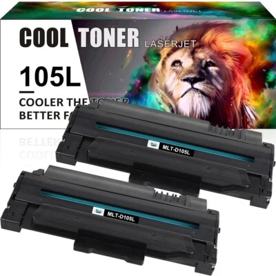 2PK MLT-D105L Tóner Para Samsung 105L ML1910 ML1915 ML2525 ML2525W ML2545 ML2580 Foto 1 de 4