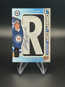 2013-14 Upper Deck UD SP Game Used Jacob Trouba Draft Day Marks “R” DDM /35 - Picture 1 of 2
