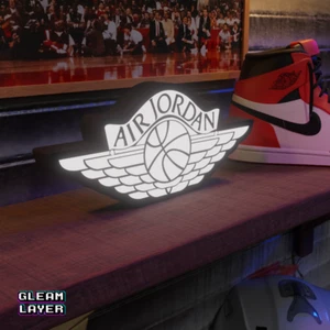 Letrero de luz LED con logotipo Nike Air Jordan Rgb - Imagen 1 de 5