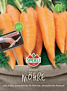 Möhre 'Marion' F1 - Daucus carota, Möhren, Karotte, Mohrrübe, Saatband, 81646 - Bild 1 von 4