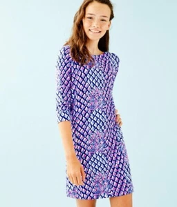 NWT Girls Lilly Pulitzer Sophie Dress XL 12-14 Pop Up Toe in Royal Purple Pink - Picture 1 of 4