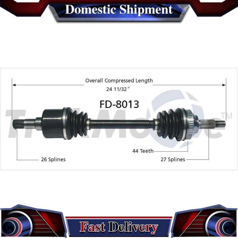Junta de eje de transmisión TrakMotive delantero izquierdo CV para Ford Contour 1999 2000 Foto 1 de 1