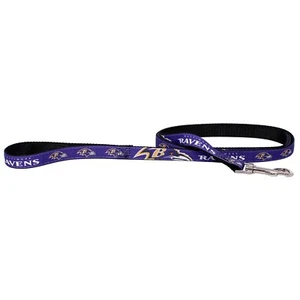 BALTIMORE RAVENS DOG CAT LEASH 6FT NYLON LEAD SMALL MEDIUM - Picture 1 of 1