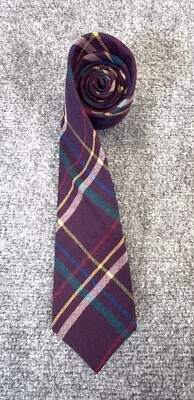 Corbata de Colección a Cuadros Gris Rojo Lana Cambridge Clásicos Mervyns Para Hombres Hecha en Escocia Foto 1 de 4