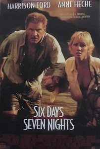 Póster original de película Harrison Ford 27x40 27x40 de doble cara de Six Days Seven Nights 1998 - Imagen 1 de 1