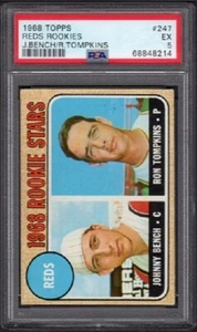 1968 Reds Rookie Stars (Bench-Tompkins) Topps #247 Graded PSA 5 Excellent (EX) - Bild 1 von 3