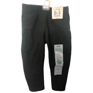 Baby Leggings 0-3 Months By Garanimals Black Cotton/Spandex - Picture 1 of 6