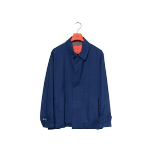 $3200 ISAIA "San Gennaro" Blue Techno Cashmere Jacket Trench Coat 48 US / 58 EU - Picture 1 of 7