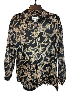 Blusa Bogari con botones de seda estampado floral para mujer talla pequeña Foto 1 de 4
