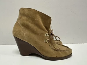 Michael Kors Botines de Cuña de Cuero Marrón Sherpa Talla 10M Usados - Imagen 1 de 10
