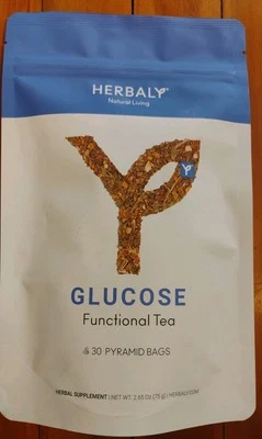 HERBALY Glucose Functional Tea Organic Blood Sugar Wellness