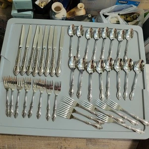 Oneida Ltd Wm A. Rogers HUNTINGTON Deluxe Set di Posate Inox 39 Pezzi Ottime - Foto 1 di 10