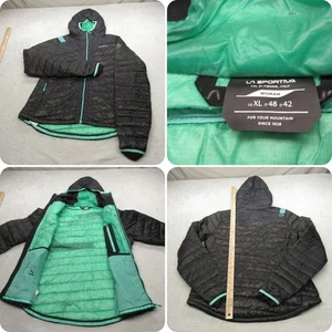 La Sportiva Frontier Down Jacket Women XL Black Hood Pack Lightweight Insulated - Picture 1 of 16